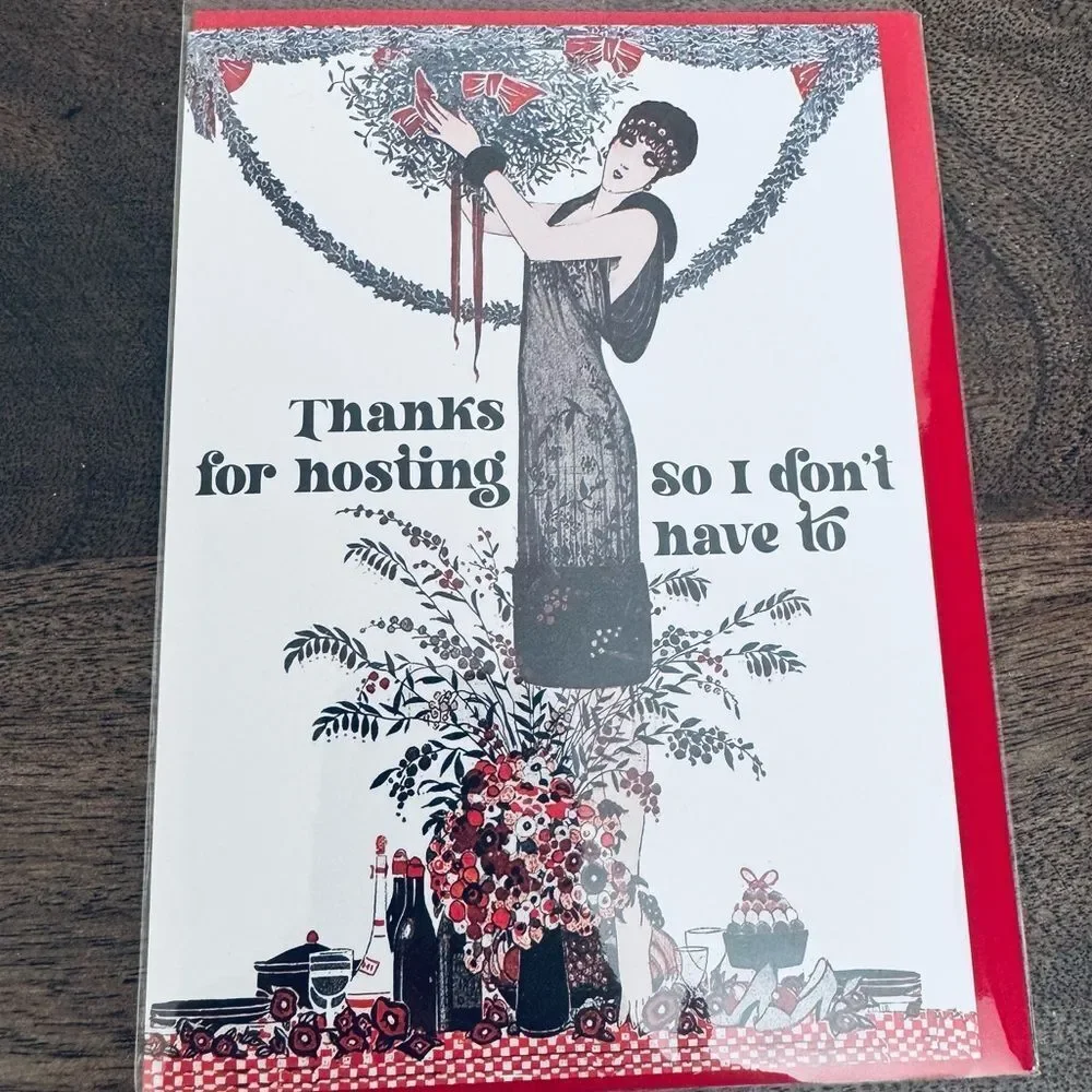 Contemporary Art Christmas Host Holiday Greeting Card